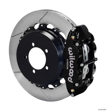 Wilwood Black Forged Narrow Superlite 4R Rear Drilled Big Brake Kit - 08-14 Subaru Impreza STI