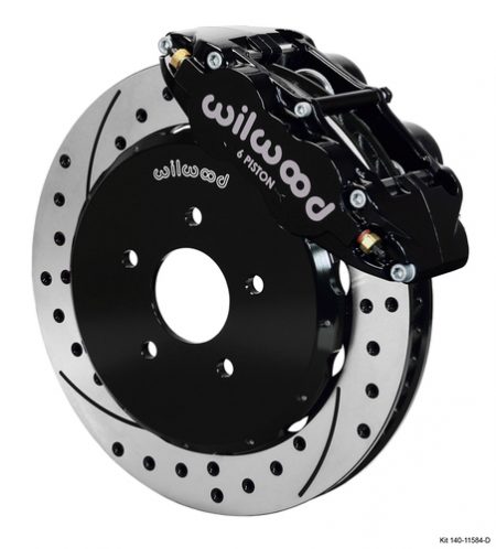 Wilwood Black Forged Narrow Superlite 6R Drilled & Slotted Big Brake Kit - 09-14 Nissan 370Z