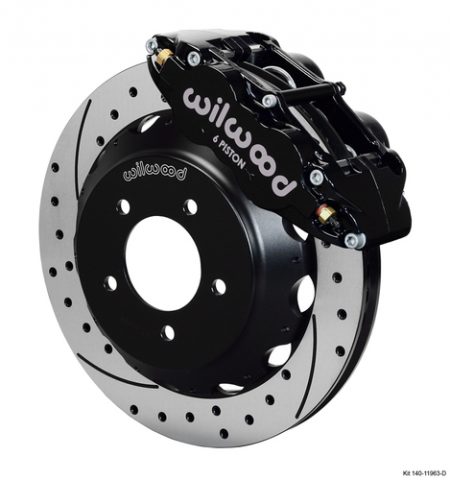 Wilwood Black Front Drilled Superlite 6R Big Brake Kit 14x1.1in - 93-95 Mazda RX-7