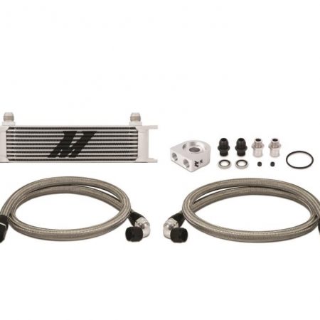 Mishimoto Universal Thermostatic 19 Row Oil Cooler Kit, Black