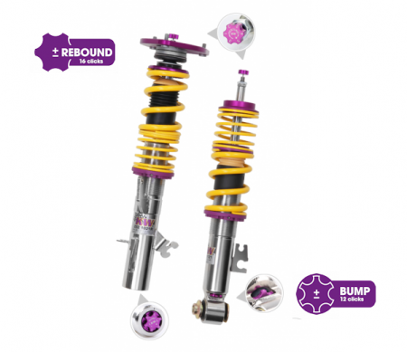 KW Clubsport 2 Way Coilovers - 911 (964) Carrera 2; incl. Convertible + Targa